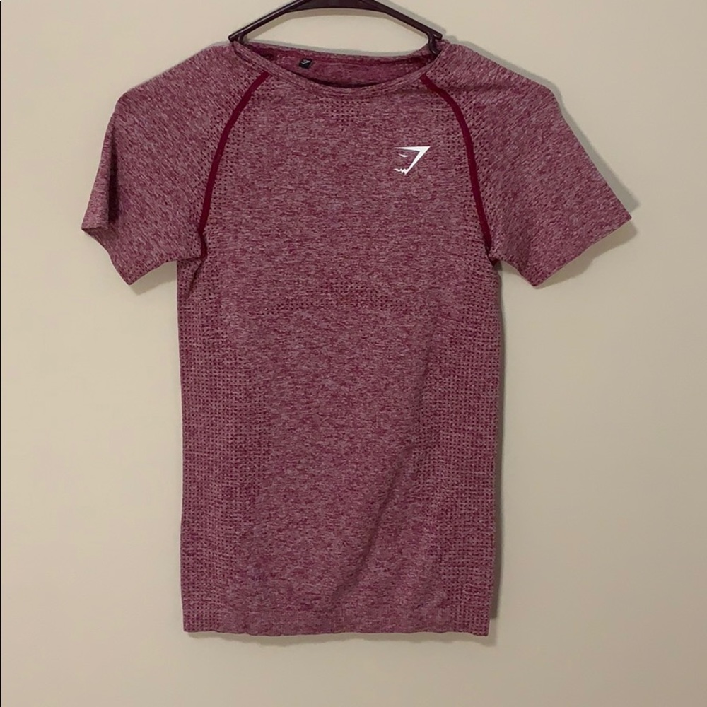 Maroon Gymshark vital seamless t-shirt